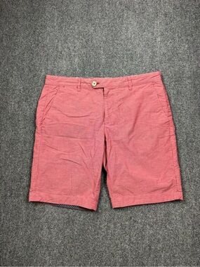 Ted Baker London Men’s Chino Shorts Size 34R Coral Red Flat Front